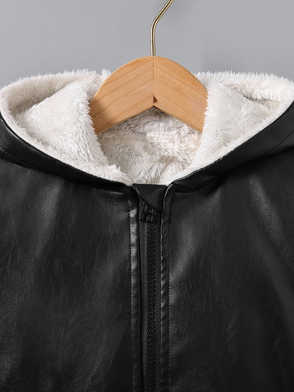 Boys' Comfortable Fleece-Lined Zip Jacket for Autumn And Winter, Thickened And Warm, New Korean-Style Motorcycle Jacket for Fall And Winter 2024.