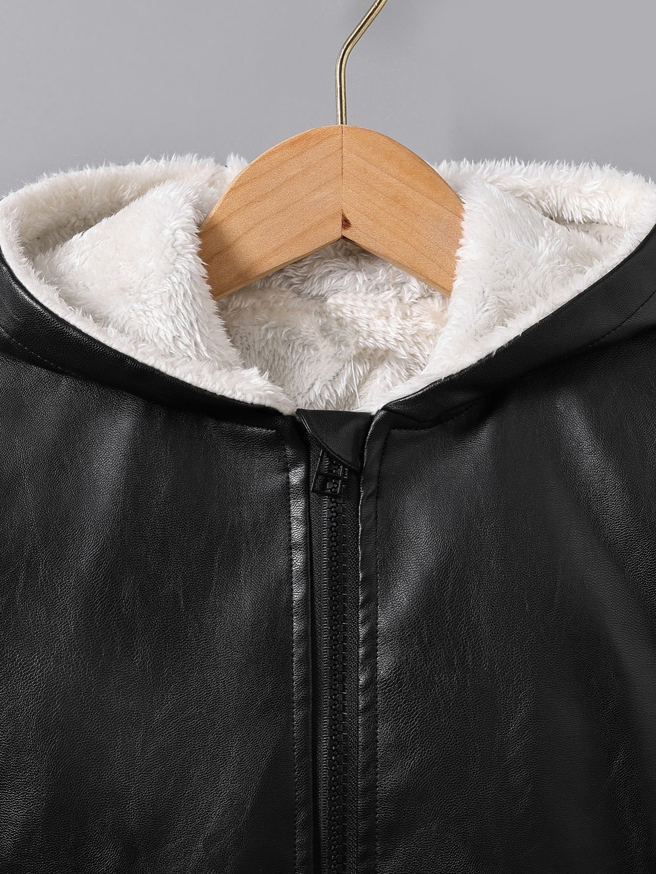 Boys' Comfortable Fleece-Lined Zip Jacket for Autumn And Winter, Thickened And Warm, New Korean-Style Motorcycle Jacket for Fall And Winter 2024.