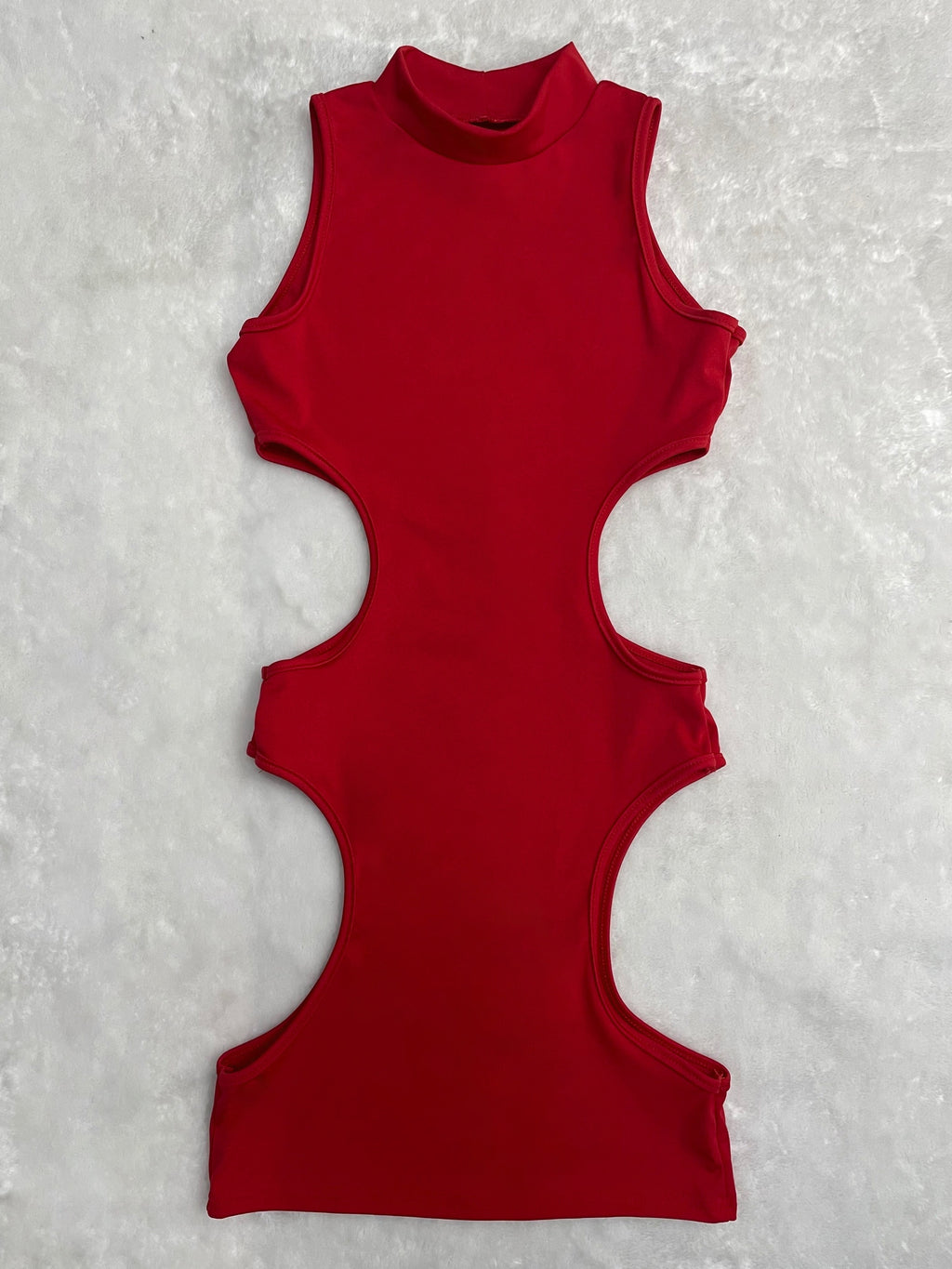 Cut Out Mock Neck Tank Dress, Sexy Bodycon Sleeveless Dress For Spring & Summer, Women's Clothing