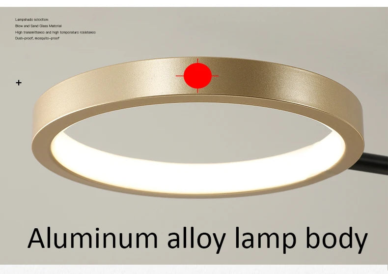 Modern art deco pendant light for Dining Room Decor nordic glass lamp Indoor Hanging Lighting Home Gold living room pendant ligh