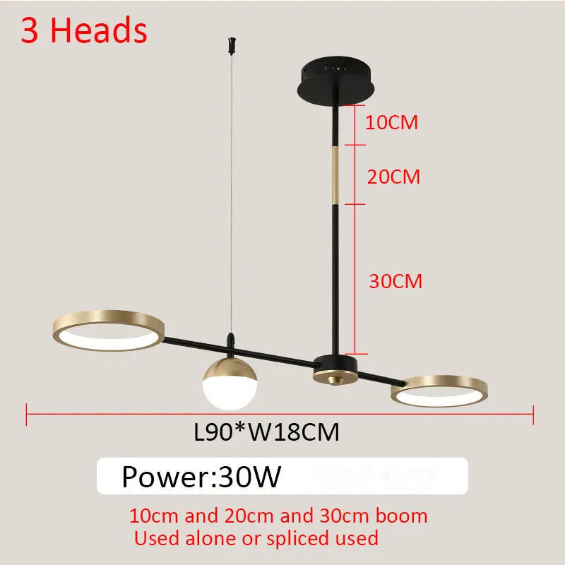 Modern art deco pendant light for Dining Room Decor nordic glass lamp Indoor Hanging Lighting Home Gold living room pendant ligh