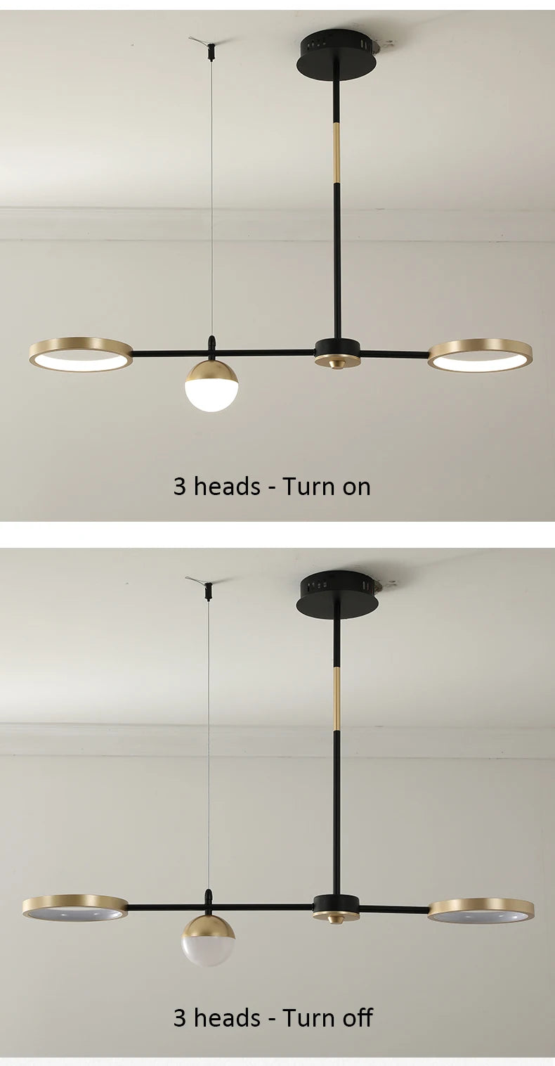 Modern art deco pendant light for Dining Room Decor nordic glass lamp Indoor Hanging Lighting Home Gold living room pendant ligh