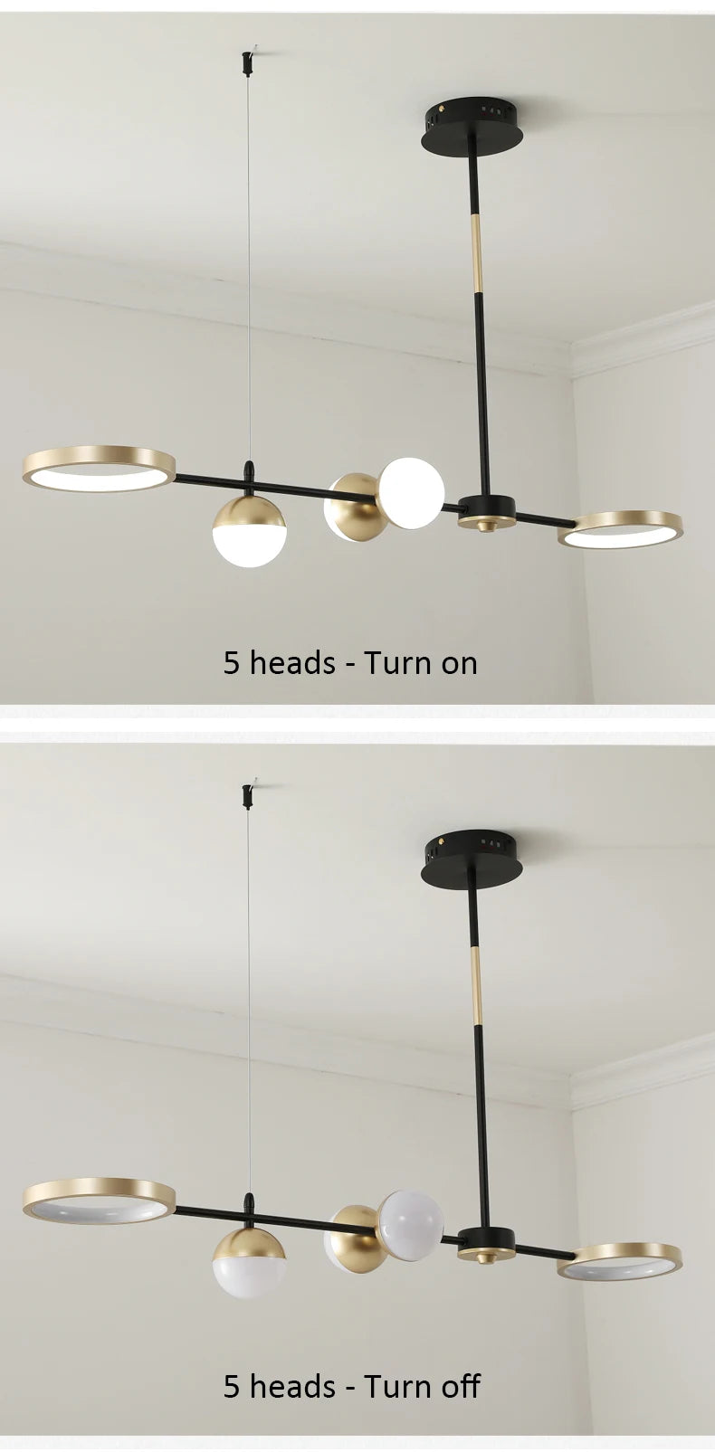 Modern art deco pendant light for Dining Room Decor nordic glass lamp Indoor Hanging Lighting Home Gold living room pendant ligh