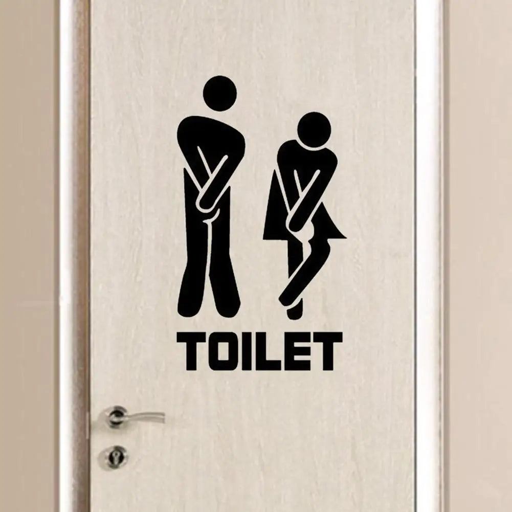 Creative Funny Toilet Wall/Door Stickers Bathroom Decoration Waterproof Decals Vinyl Wallpaper Poster Home Decor The Wall O E0O8