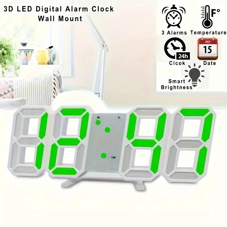 Digital Wall Clock Desk Watches Electronic Alarm Modern Home Decoration for Bedroom Decor Interior Led Table Clocks Living Room