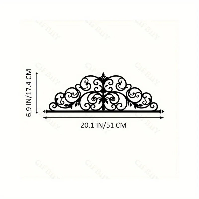 Art Deco Iris Scroll Metal Wall Art - Floral Themed Hanging Decor for Bedroom, Wedding & Christmas Indoor Ambiance