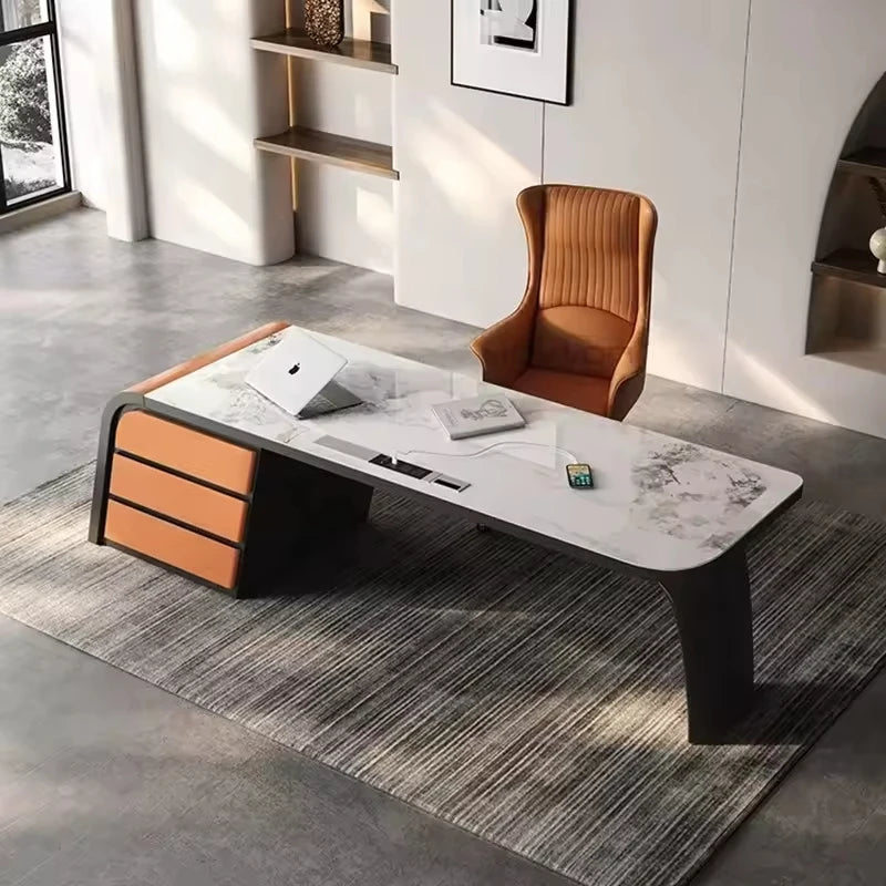 Light Luxury Modern Minimalist Italian Home Office Desk for Home Office