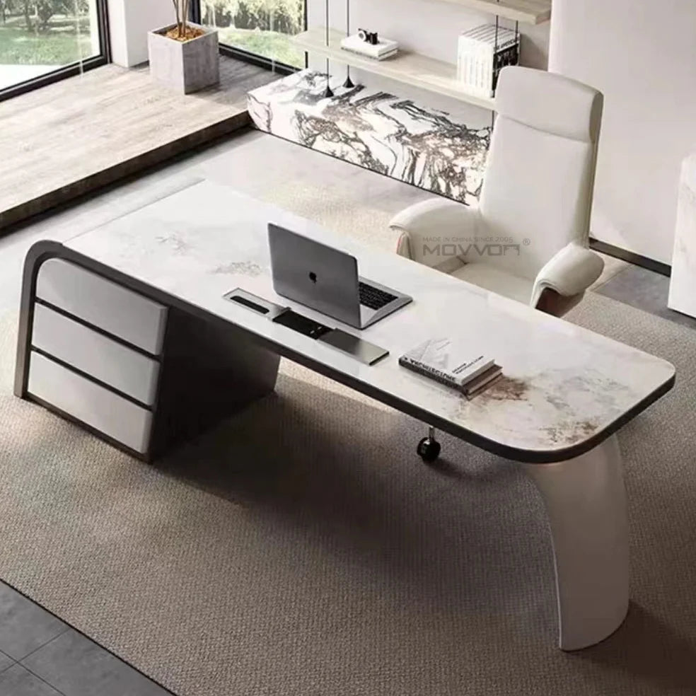 Light Luxury Modern Minimalist Italian Home Office Desk for Home Office