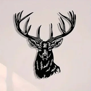 Elegant Deer Metal Wall Art- Halloween and Christmas Abstract Design, Suitable for Home, Office, Cafe, Bar Decoration| Ideal hou
