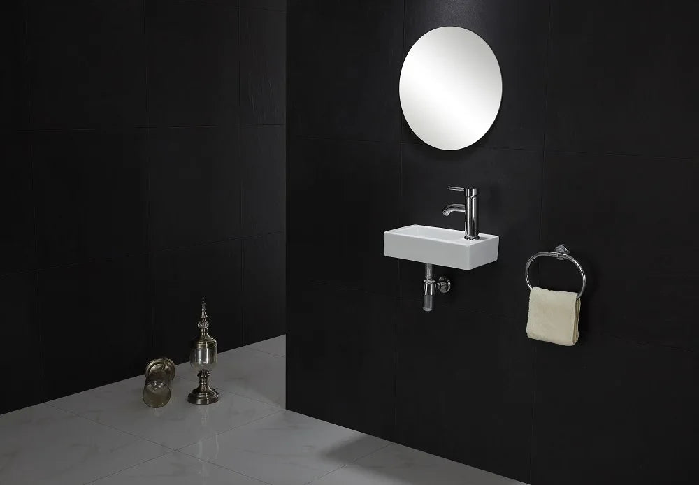 Bathroom Mini Wall-mounted Wash Basin Balcony Ultra-narrow Ceramic Bathroom Sink Family Bedroom Wall-mounted Wash Basin