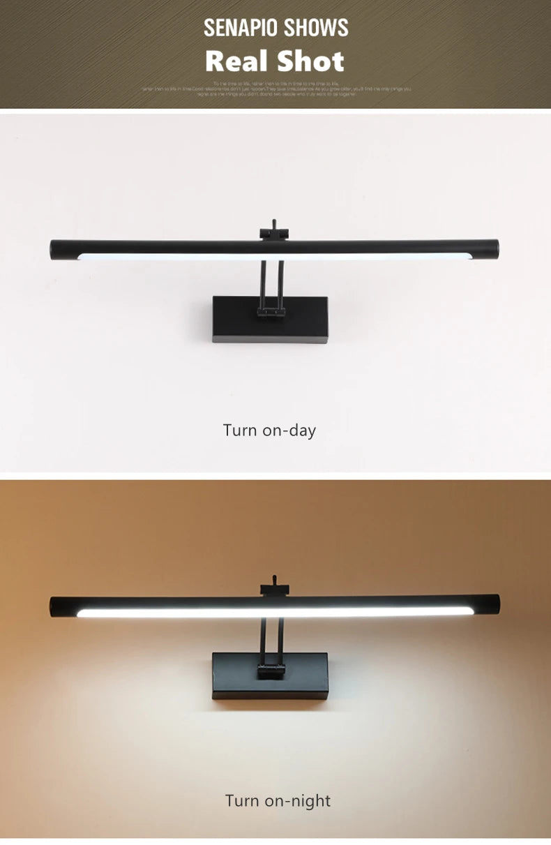 Bathroom Vanity LED Wall Lamp Picture Light Warerproof 40/55/70cm Adjustable Angle Makeup Cabinet Mirror Light Sconce Lighting