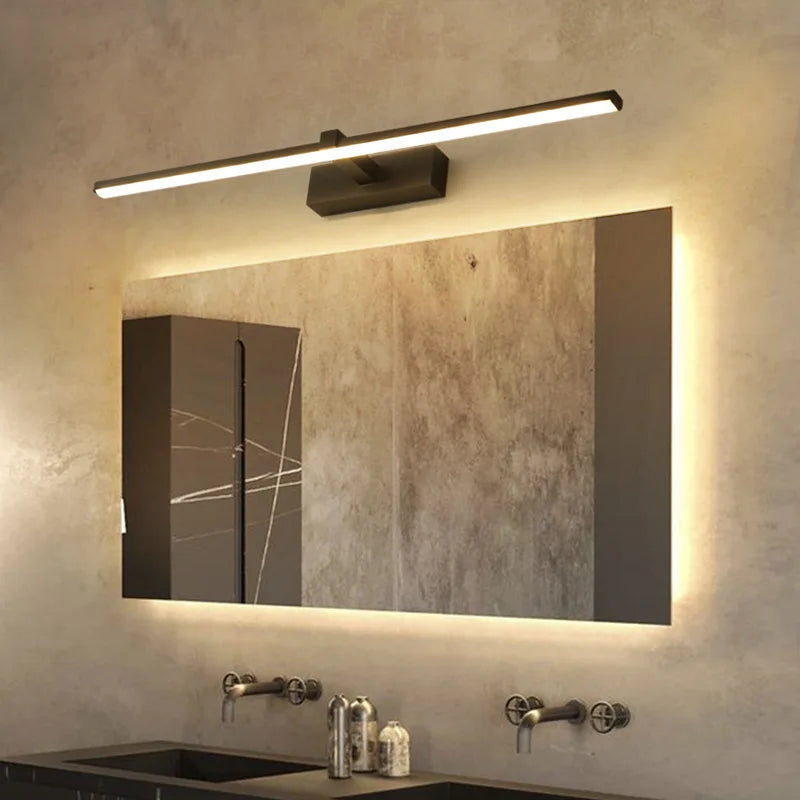 Bathroom LED Wall Lamp Mirror Light Indoor Lighting 40/60/80/100cm Long Strip Light Bedroom Washroom Kitchen Luminaire Lustre
