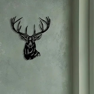 Elegant Deer Metal Wall Art- Halloween and Christmas Abstract Design, Suitable for Home, Office, Cafe, Bar Decoration| Ideal hou