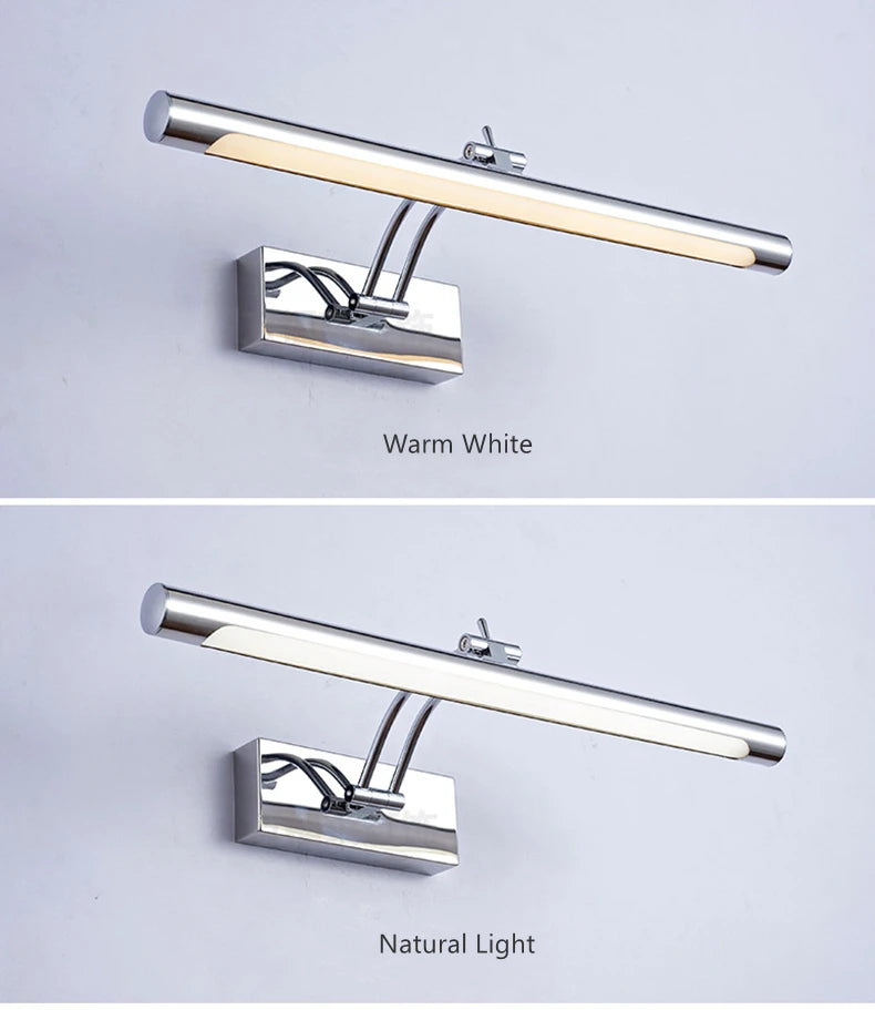 Bathroom Vanity LED Wall Lamp Picture Light Warerproof 40/55/70cm Adjustable Angle Makeup Cabinet Mirror Light Sconce Lighting