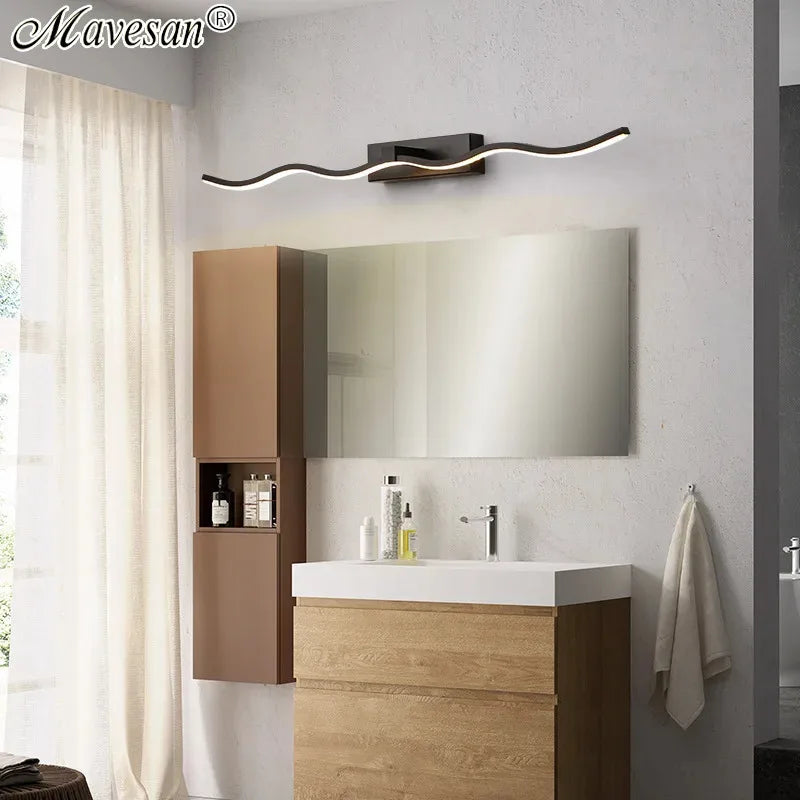 Bathroom LED Wall Lamp Mirror Light Indoor Lighting 40/60/80/100cm Long Strip Light Bedroom Washroom Kitchen Luminaire Lustre