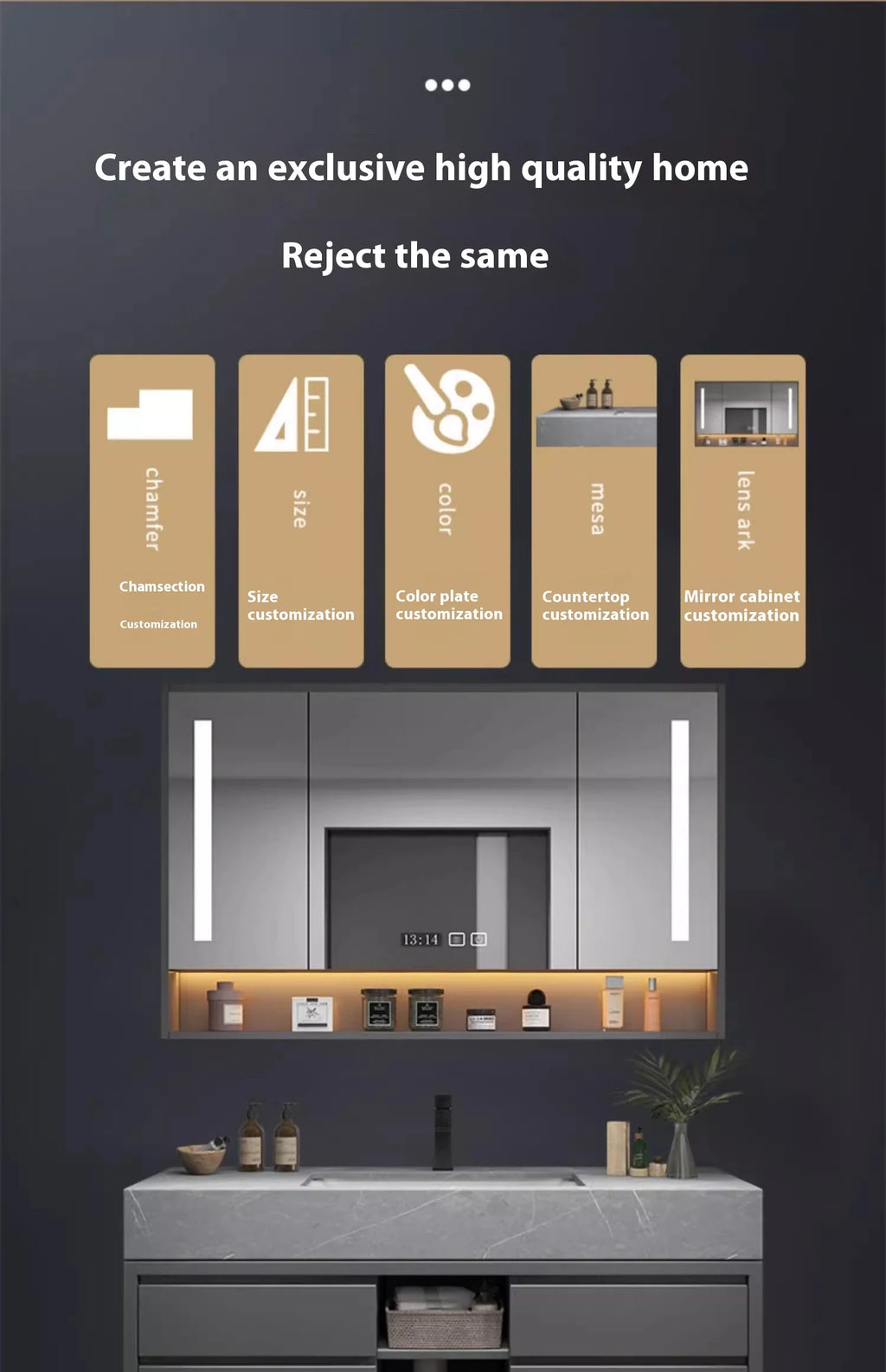 Bathroom Accesories Cabinet Wall Home Accessories Set Luxury Full Furniture Shelfs Sink Cabinet Modern Hovedskapet Bathroom Home