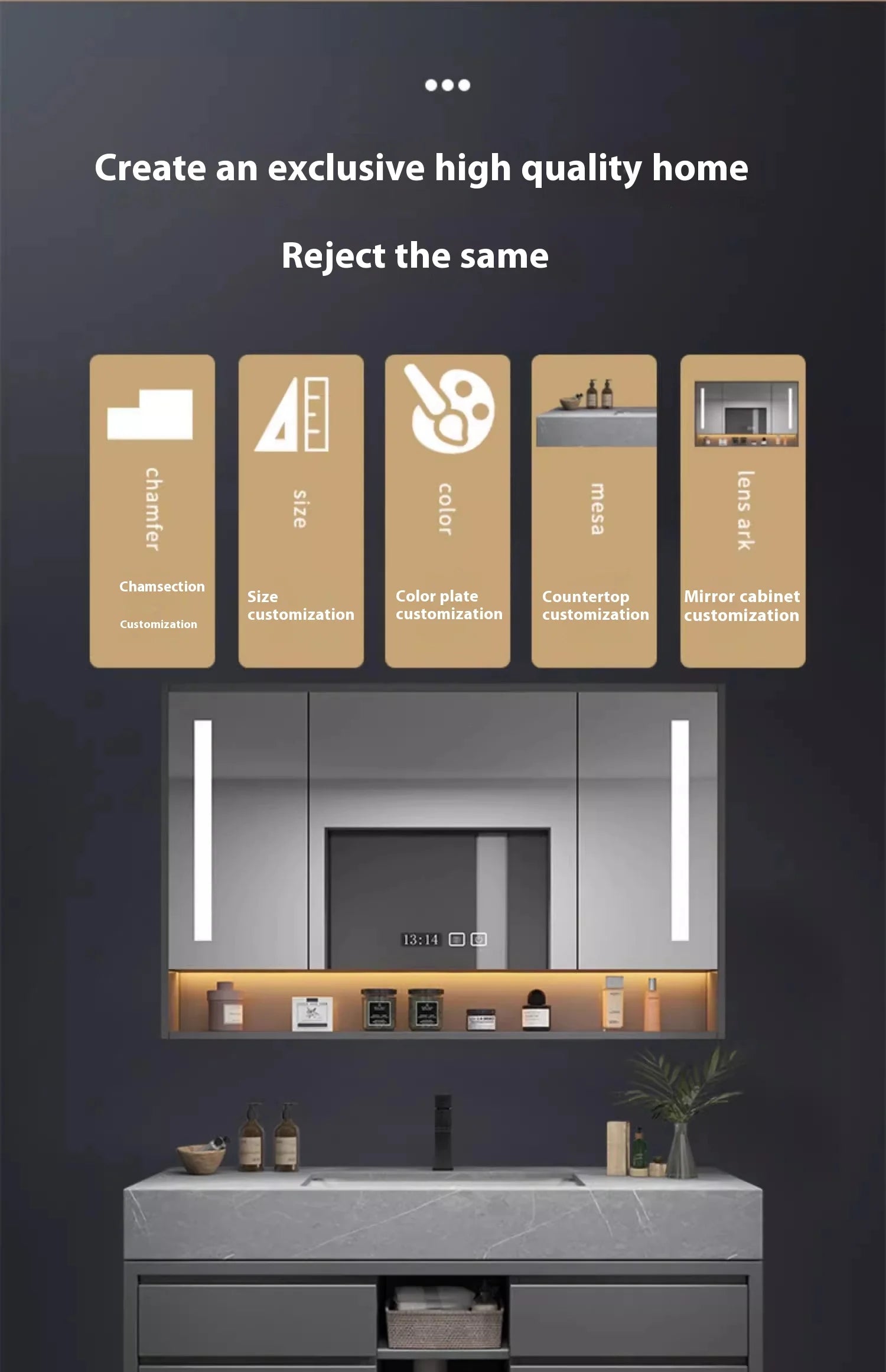 Bathroom Accesories Cabinet Wall Home Accessories Set Luxury Full Furniture Shelfs Sink Cabinet Modern Hovedskapet Bathroom Home