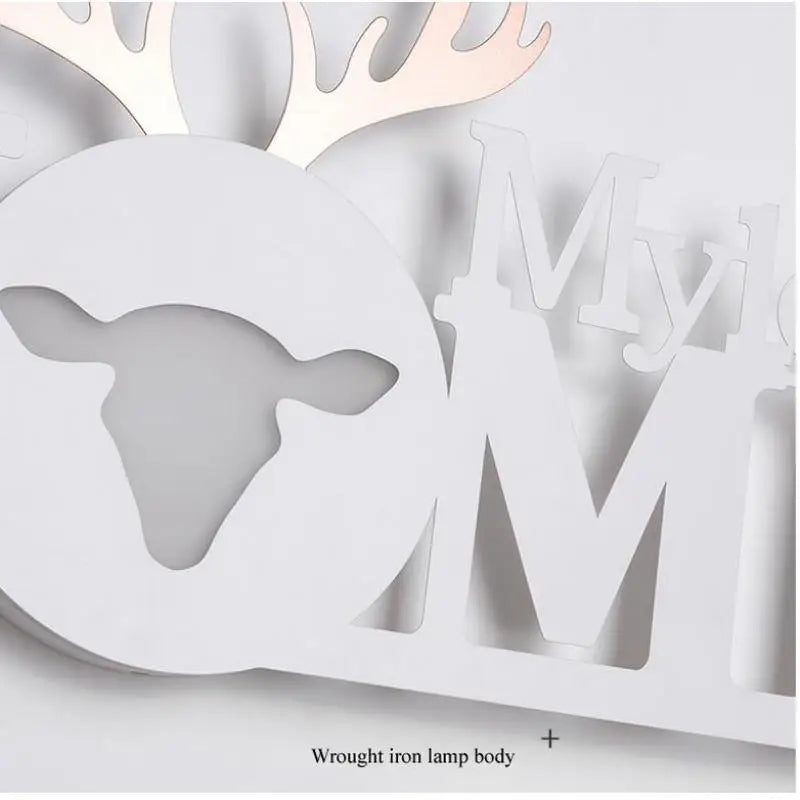 Home deco letter shape LED  Wall Light Children Sconce kid Wall Lamp Nordic Modern Bedroom Bedside Stair Corridor porch Lighting