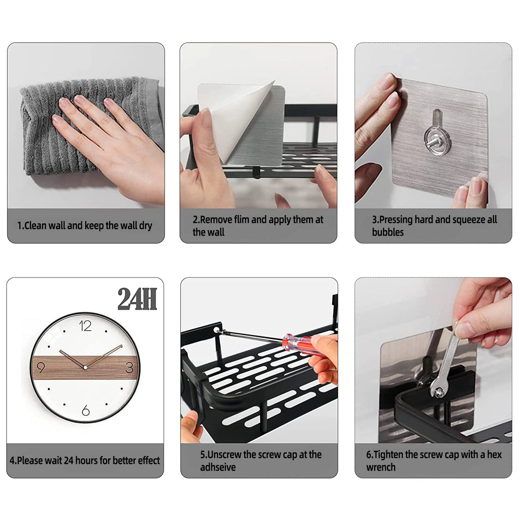 Bathroom Shelf Bathroom Towel Rack Shelves Wall Shower  Shampoo Rack No Drill Shelf Bathroom Tripod Storage Rack