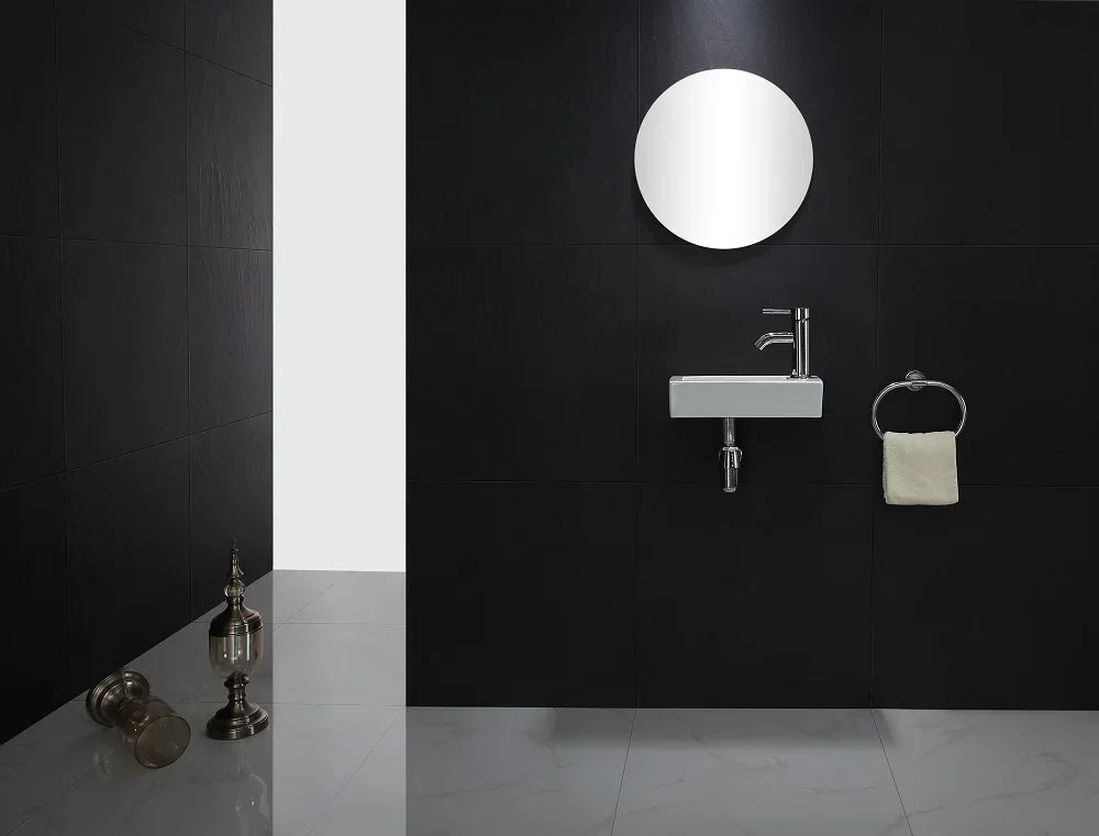 Bathroom Mini Wall-mounted Wash Basin Balcony Ultra-narrow Ceramic Bathroom Sink Family Bedroom Wall-mounted Wash Basin