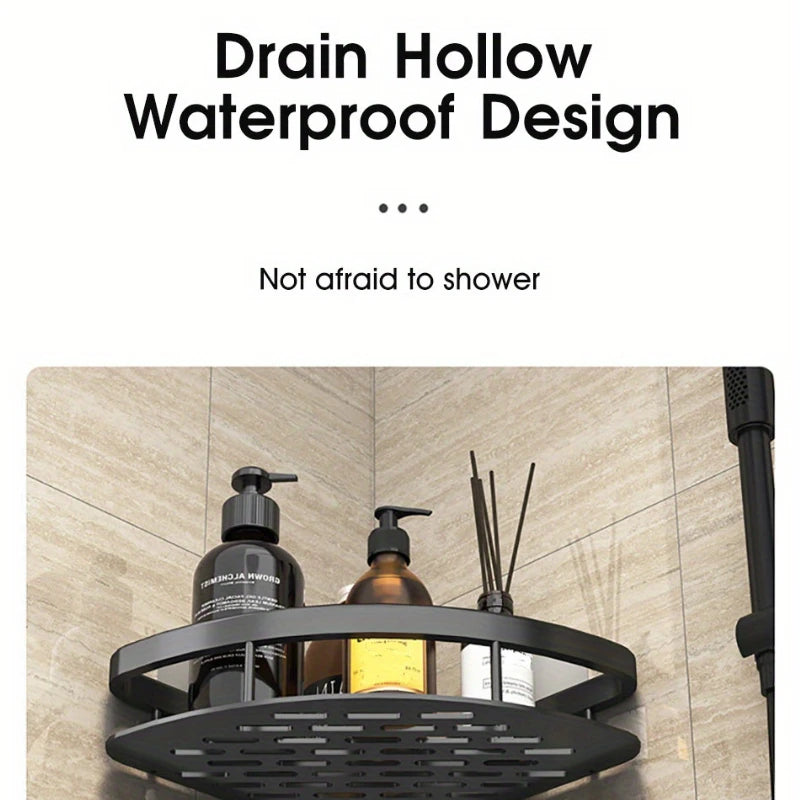 Bathroom Storage Rack No Drill Shelves Wall Mount Corner Shelf Shower Holder For WC Shampoo Organizer Bathroom Accessories