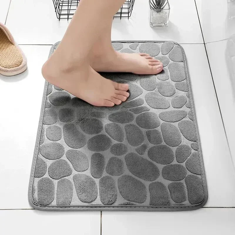Bathroom Bath Mat An Ti Slip Quick Dry Absorbent Carpet in Wash Basin Bathtub Side Floor Rug Shower Room Doormat Memory Foam Pad