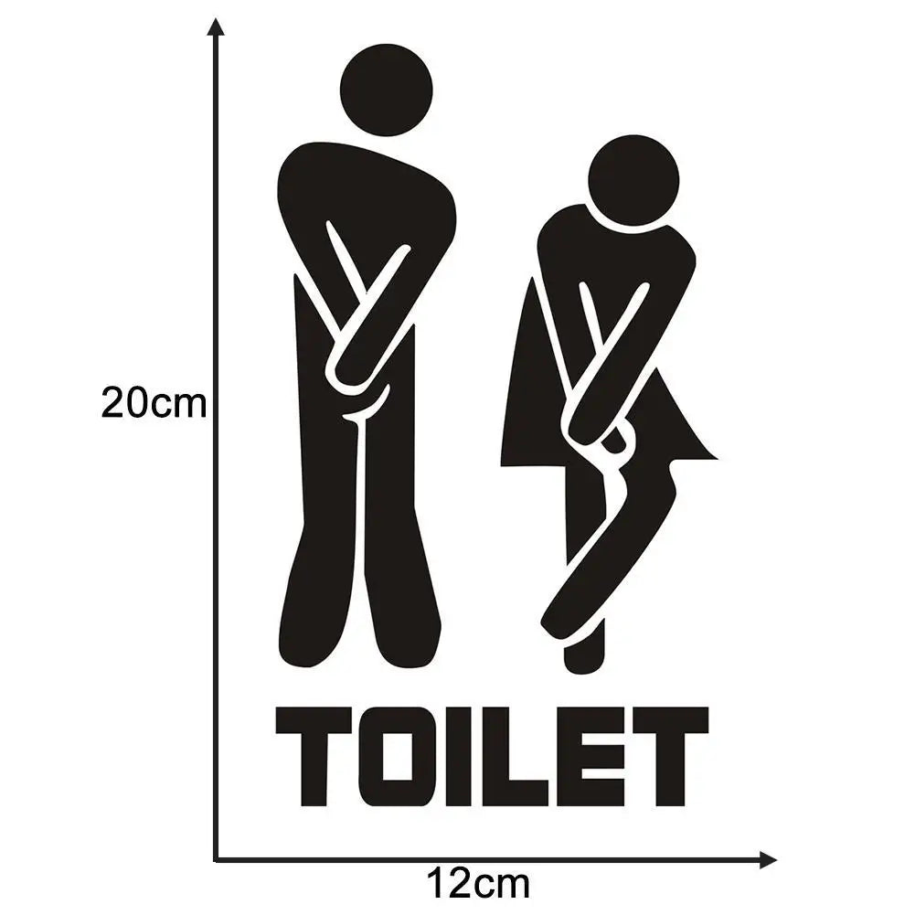 Creative Funny Toilet Wall/Door Stickers Bathroom Decoration Waterproof Decals Vinyl Wallpaper Poster Home Decor The Wall O E0O8