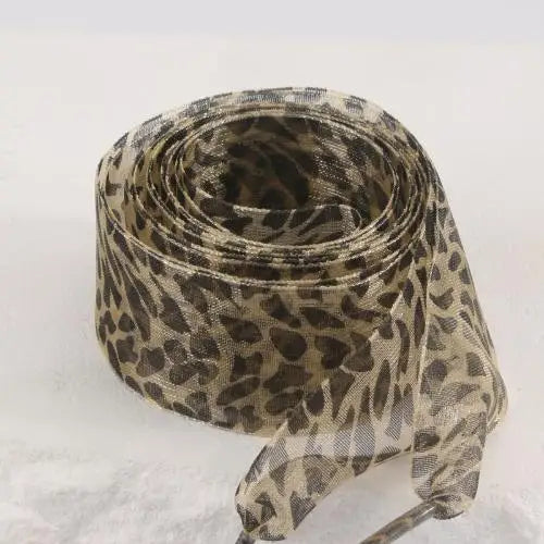 1 Pair Fashion Leopard Print Exquisite Laces for White Shoes 2.5cm Widen Silk Satin Shoelaces for Canvas Sneakers Sport Shoes