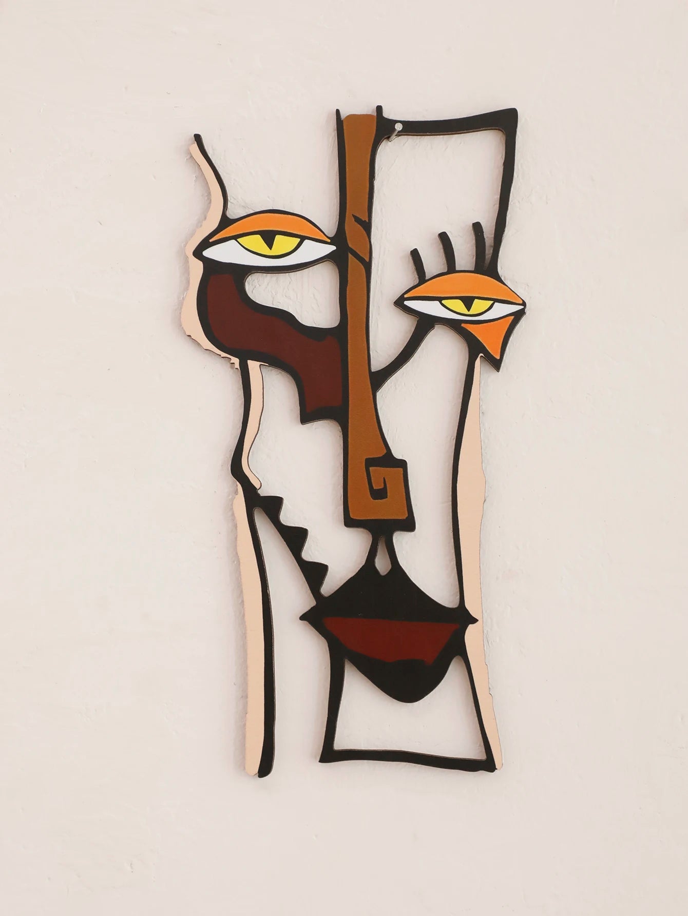 Abstract Face Wall Hanging Wooden Wall Decor Home and Office Decorative Hanging for Living Room Bedroom and Hallway Crafts Gift