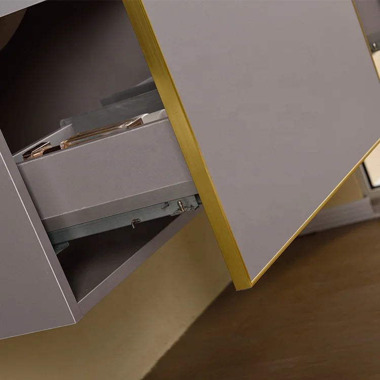 Wall-hung Bathroom Vanities Furniture Mounted Bathroom Waterproof Mirror Cabinet Double Wash Bathroom Cabinet