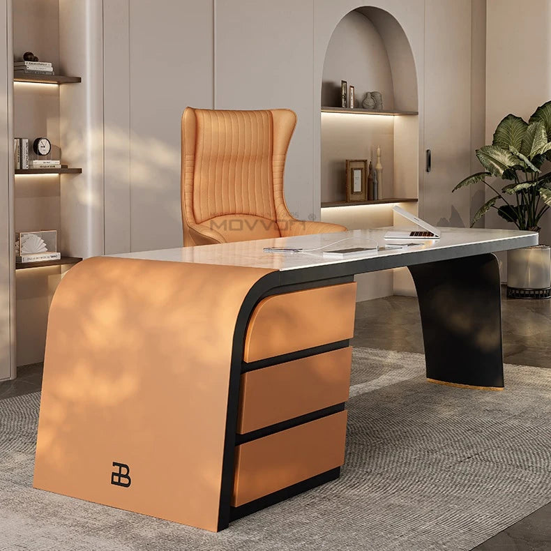 Light Luxury Modern Minimalist Italian Home Office Desk for Home Office