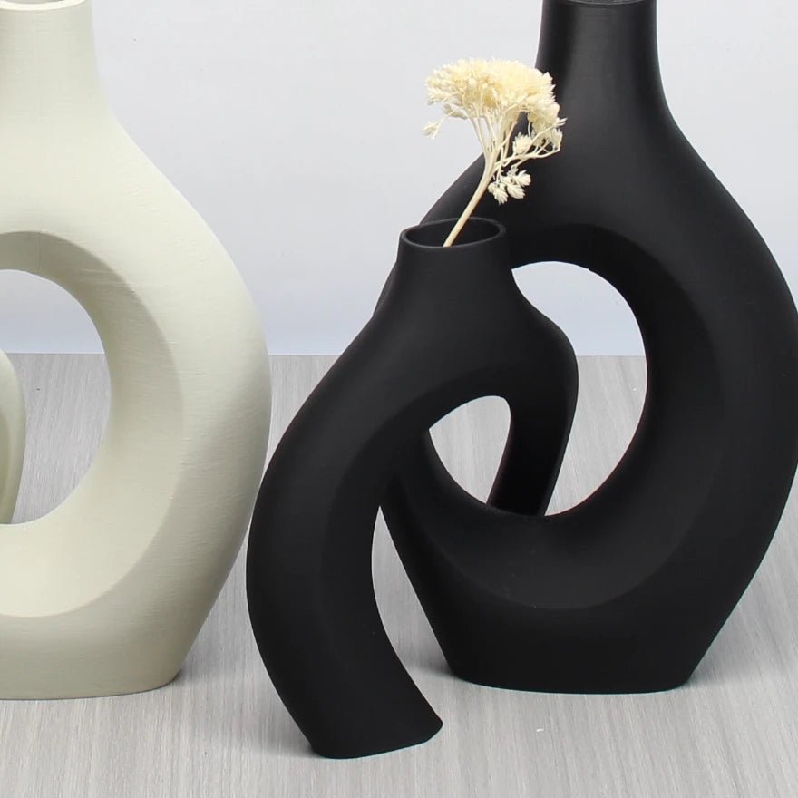 A Set of Bohemian Style Art Vases, Home Decoration Vases, Perfect Choice for Home and Office Decoration, Suitable for Living Room, Bedroom and Wedding Center Furnishings