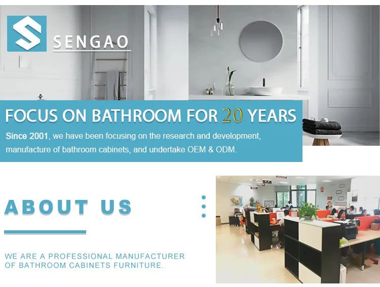 Wall-hung Bathroom Vanities Furniture Mounted Bathroom Waterproof Mirror Cabinet Double Wash Bathroom Cabinet