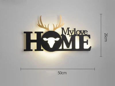 Home deco letter shape LED  Wall Light Children Sconce kid Wall Lamp Nordic Modern Bedroom Bedside Stair Corridor porch Lighting