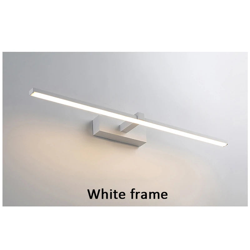 Bathroom LED Wall Lamp Mirror Light Indoor Lighting 40/60/80/100cm Long Strip Light Bedroom Washroom Kitchen Luminaire Lustre