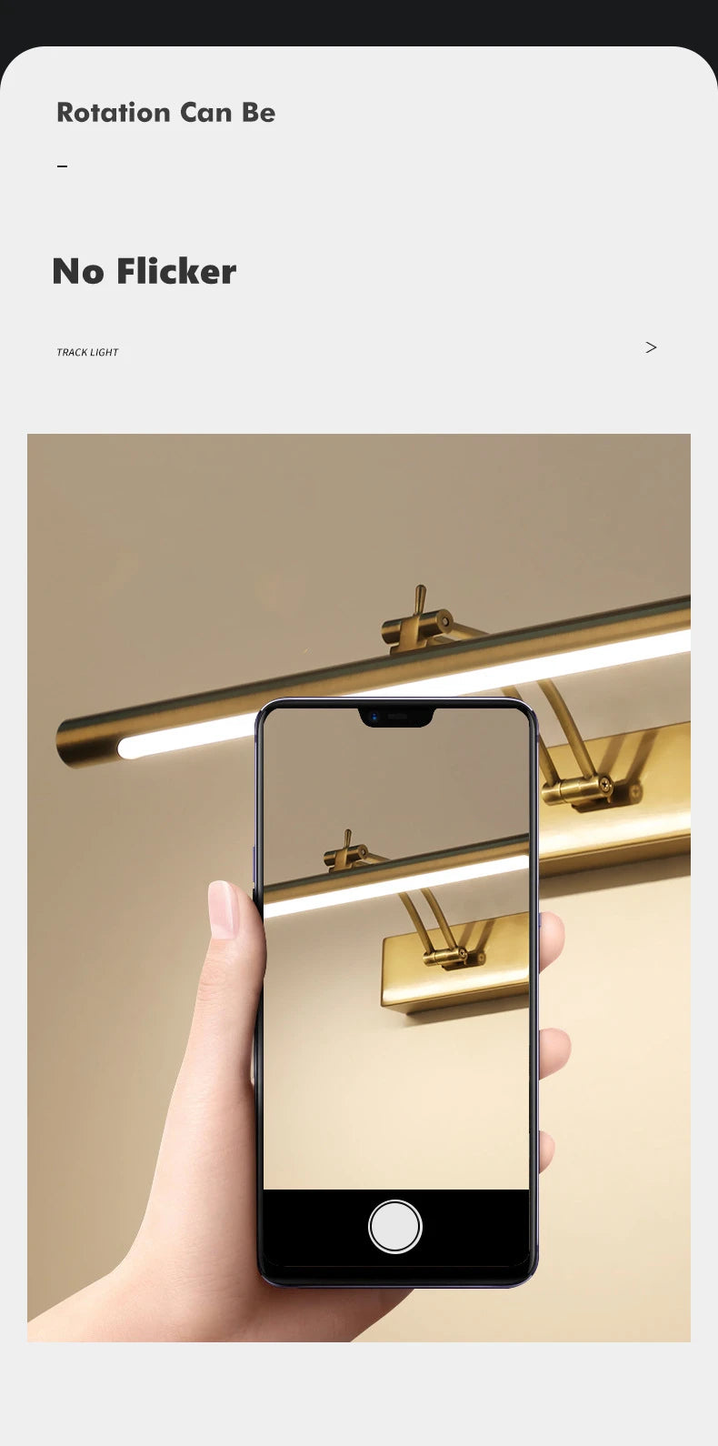 Bathroom Vanity LED Wall Lamp Picture Light Warerproof 40/55/70cm Adjustable Angle Makeup Cabinet Mirror Light Sconce Lighting