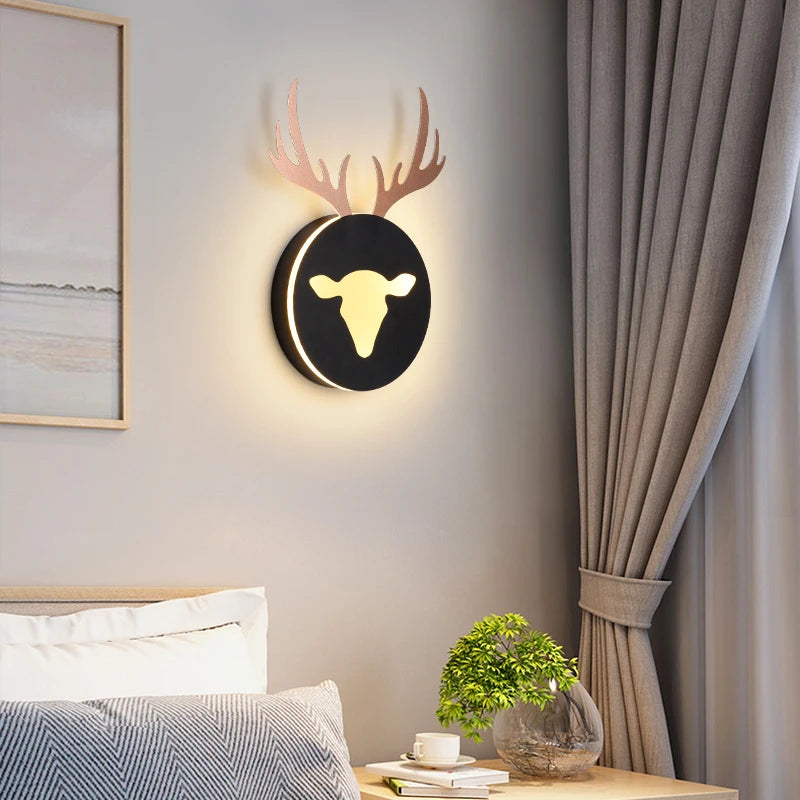 Home deco letter shape LED  Wall Light Children Sconce kid Wall Lamp Nordic Modern Bedroom Bedside Stair Corridor porch Lighting