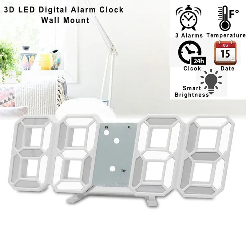 Digital Decoration for Bedroom Desk Watches Led Wall Clock Living Room Alarm Modern Home and Decoration Electronic Table Decor