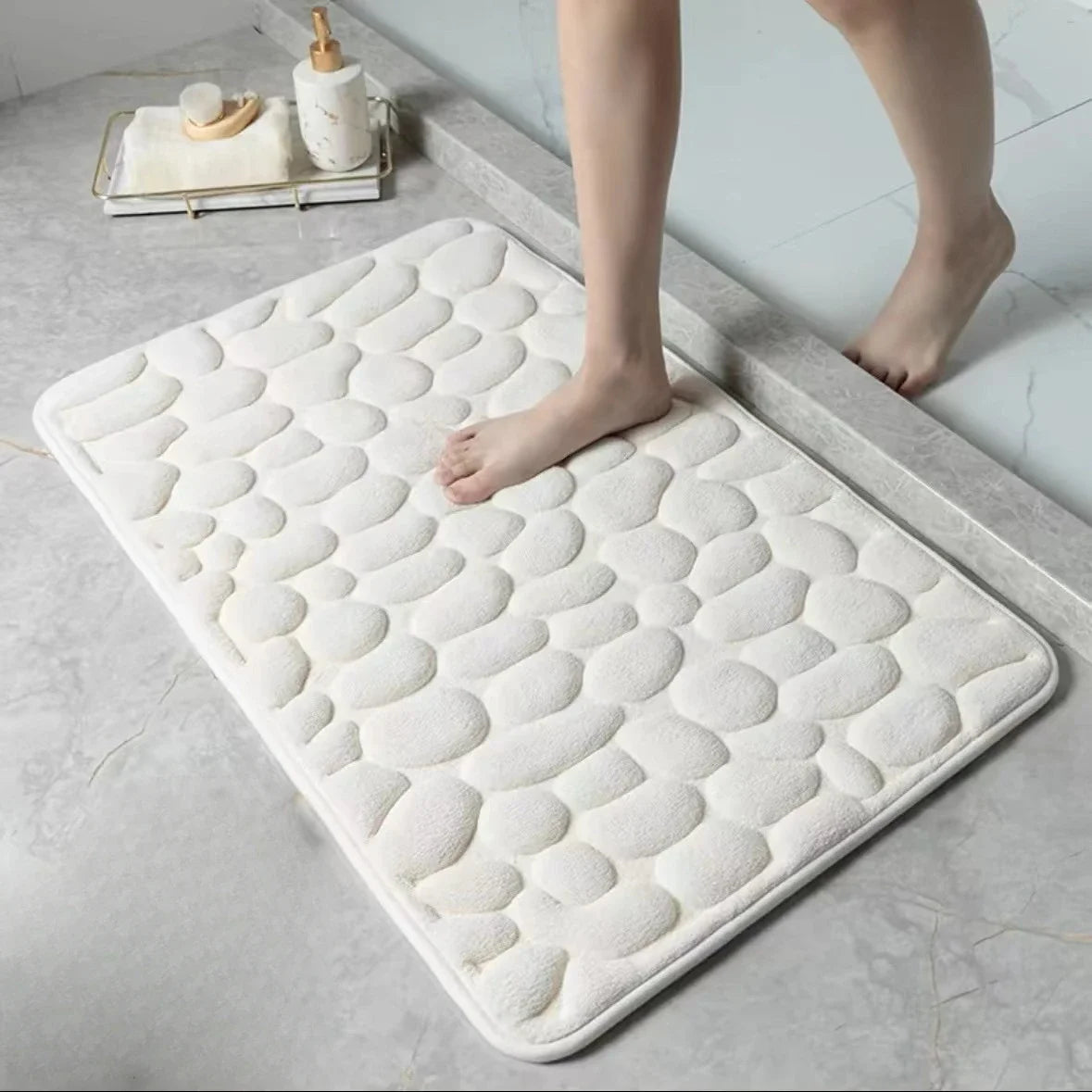 Bathroom Bath Mat An Ti Slip Quick Dry Absorbent Carpet in Wash Basin Bathtub Side Floor Rug Shower Room Doormat Memory Foam Pad
