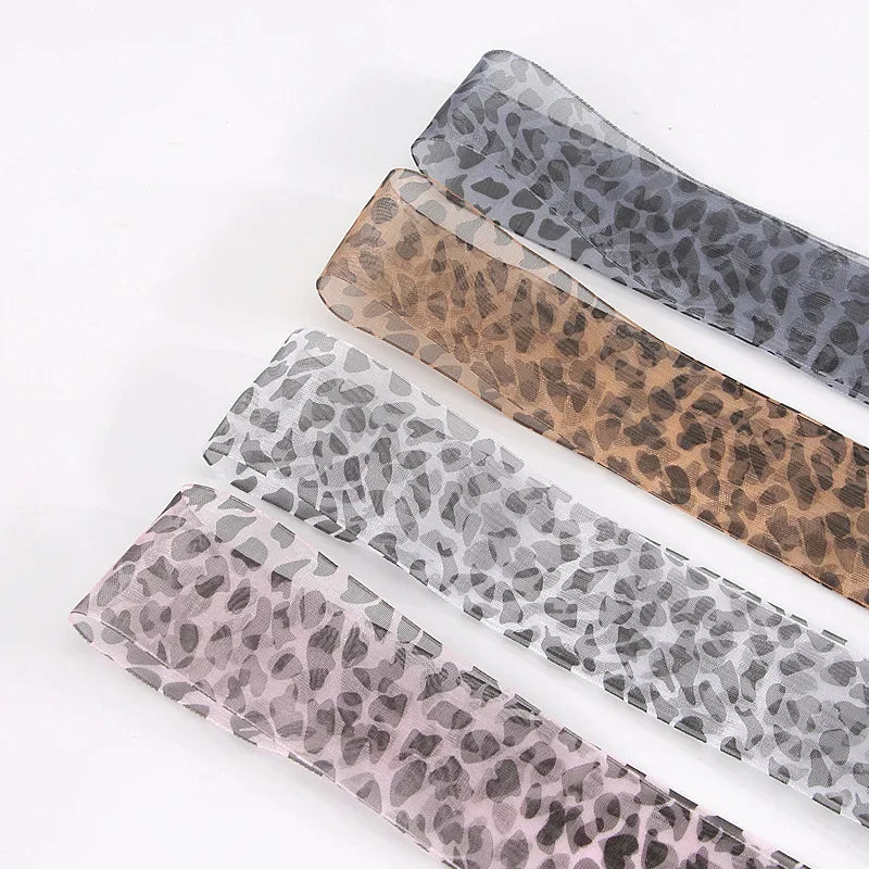 1 Pair Fashion Leopard Print Exquisite Laces for White Shoes 2.5cm Widen Silk Satin Shoelaces for Canvas Sneakers Sport Shoes