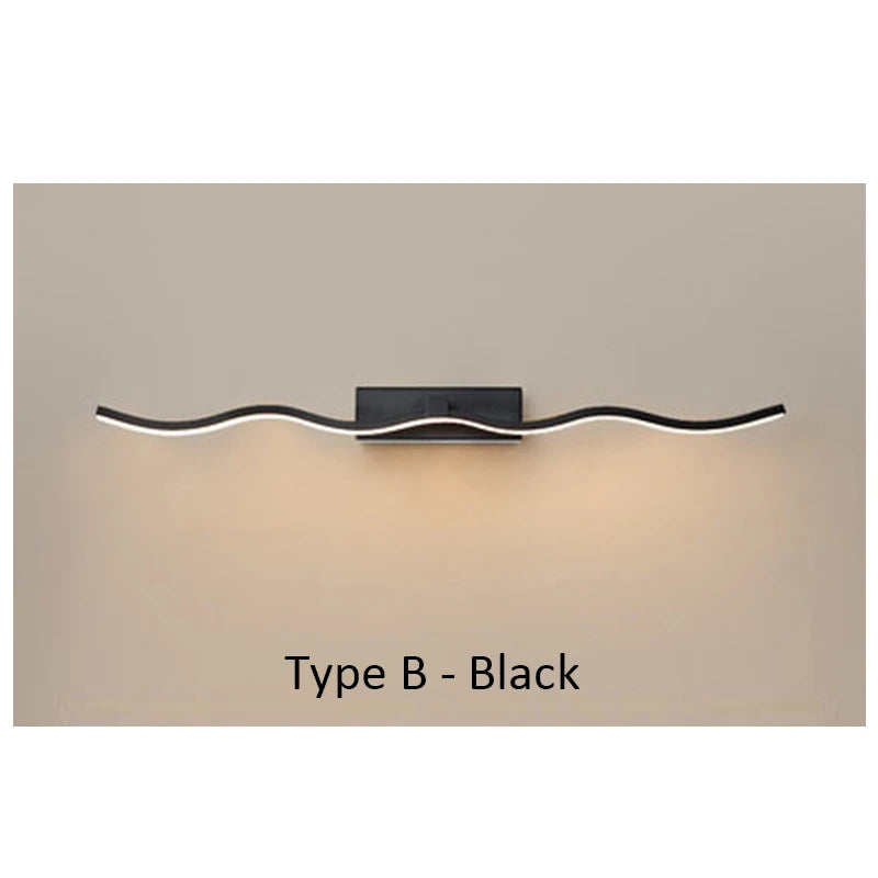 Bathroom LED Wall Lamp Mirror Light Indoor Lighting 40/60/80/100cm Long Strip Light Bedroom Washroom Kitchen Luminaire Lustre