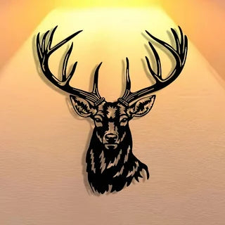 Elegant Deer Metal Wall Art- Halloween and Christmas Abstract Design, Suitable for Home, Office, Cafe, Bar Decoration| Ideal hou
