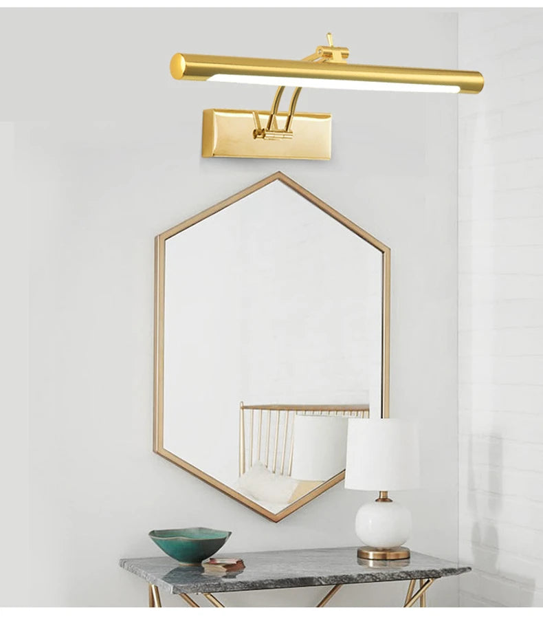 Bathroom Vanity LED Wall Lamp Picture Light Warerproof 40/55/70cm Adjustable Angle Makeup Cabinet Mirror Light Sconce Lighting