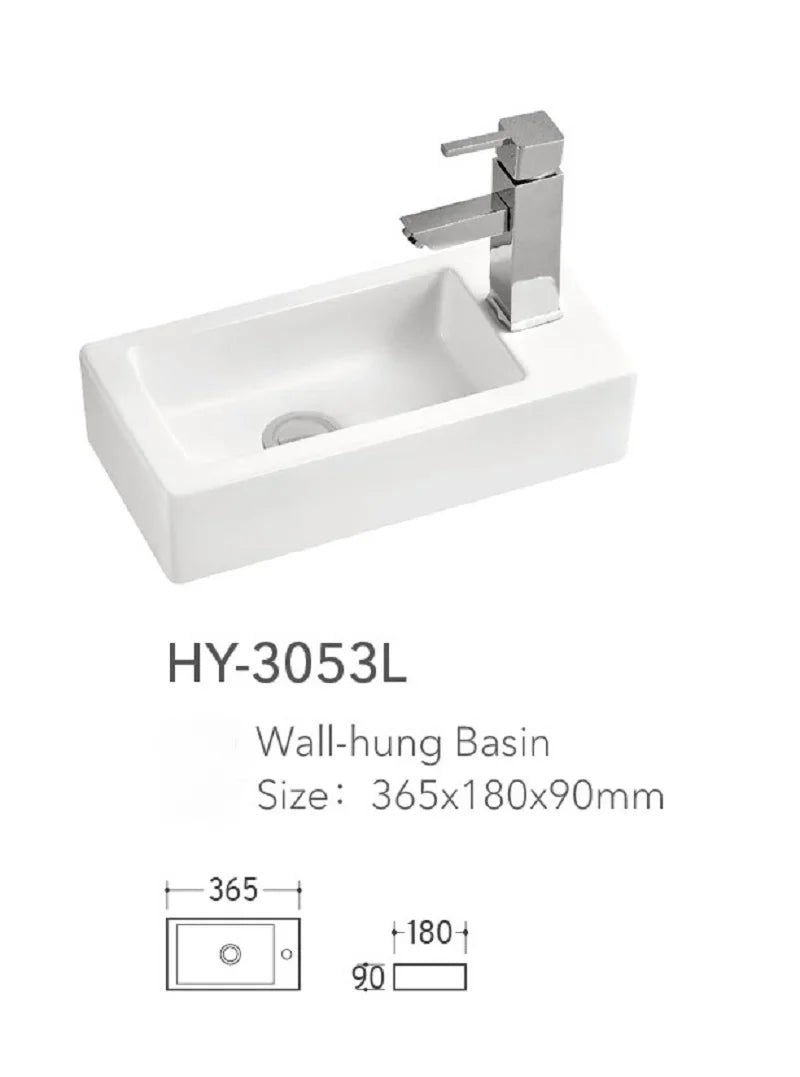 Bathroom Mini Wall-mounted Wash Basin Balcony Ultra-narrow Ceramic Bathroom Sink Family Bedroom Wall-mounted Wash Basin