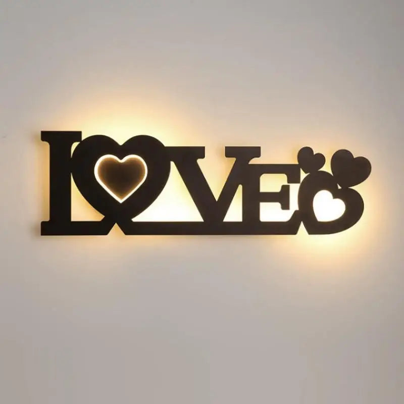 Home deco letter shape LED  Wall Light Children Sconce kid Wall Lamp Nordic Modern Bedroom Bedside Stair Corridor porch Lighting