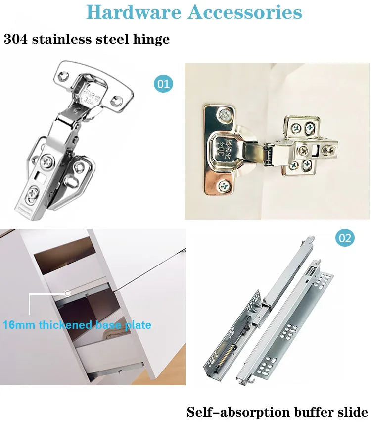 Wall-hung Bathroom Vanities Furniture Mounted Bathroom Waterproof Mirror Cabinet Double Wash Bathroom Cabinet