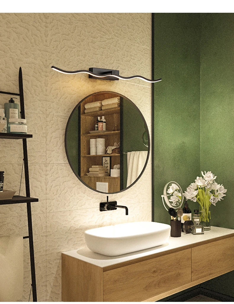 Bathroom LED Wall Lamp Mirror Light Indoor Lighting 40/60/80/100cm Long Strip Light Bedroom Washroom Kitchen Luminaire Lustre