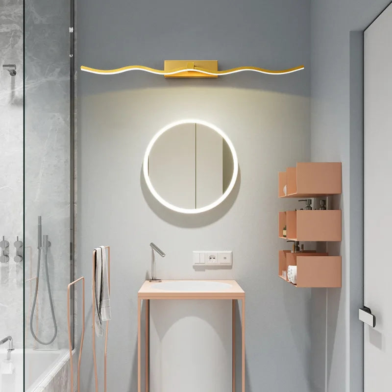 Bathroom LED Wall Lamp Mirror Light Indoor Lighting 40/60/80/100cm Long Strip Light Bedroom Washroom Kitchen Luminaire Lustre