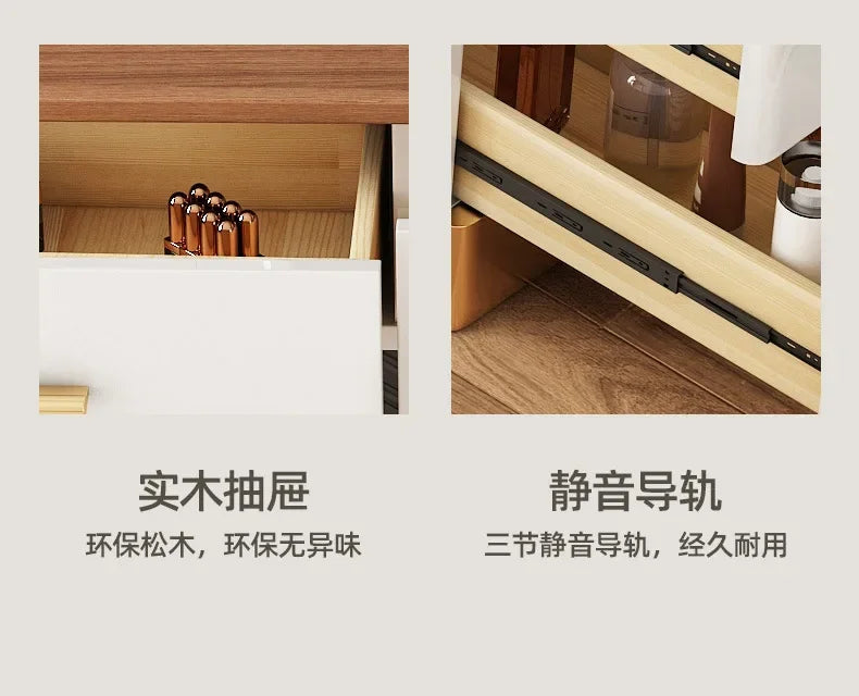 Women Makeup Dressing Table Vanity Desk Angle Bedroom Luxury Corner Hairstyle Dresser Table with Mirror Penteadeira Furniture