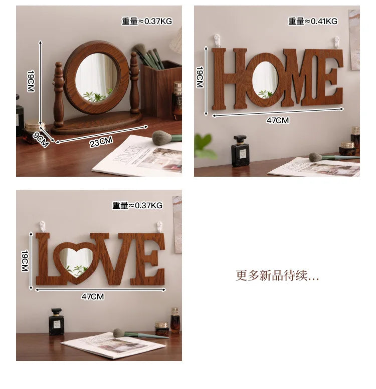 Art Wall Mirror Dressing Aesthetic Vanity Desk Mirror Standing Living Room Espelho Adesivo De Home Decoration Accessories